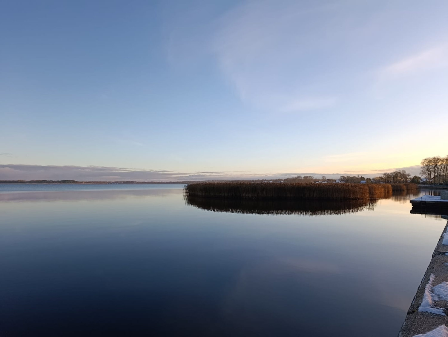 Зеркальный штиль в золоте камышей
