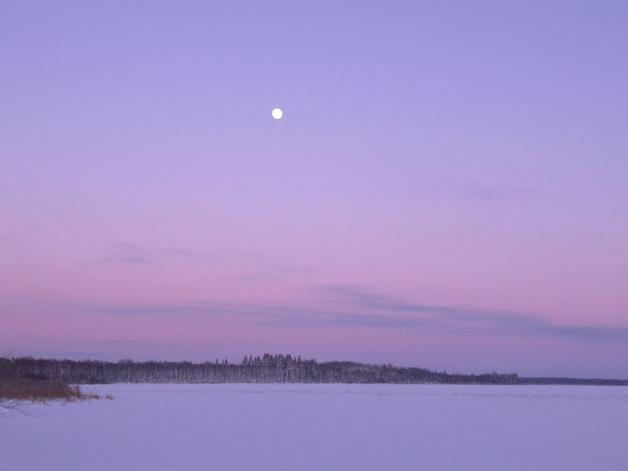 Лунный свет на снежном зеркале