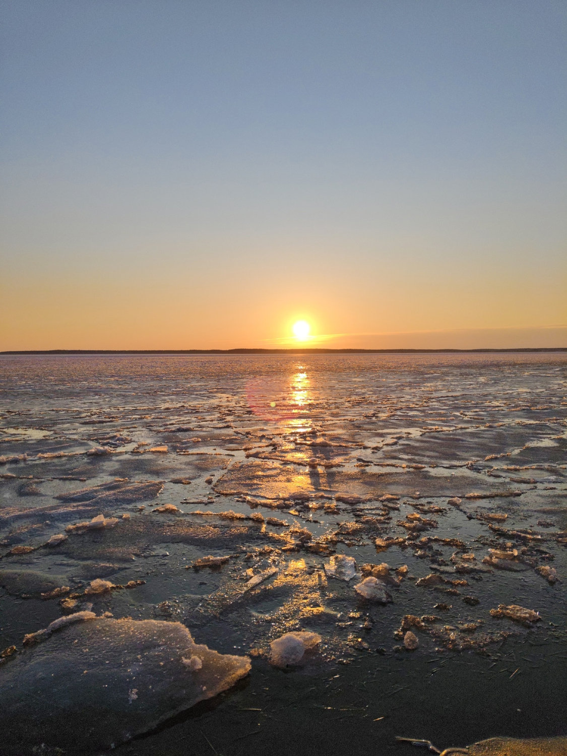 Ледяная мозаика на закате