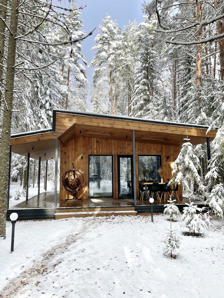 Коттедж в хвойном лесу близ озера Волго