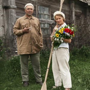 Уланова с Николаем Николаевичем Качаловым, мужем Е. И. Тиме.