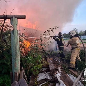 В Осташкове пожарные предотвратили переход огня на жилой дом