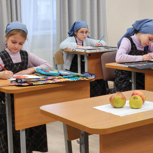 Известный художник провёл мастер-класс для воспитанников Богородицкого Житенного монастыря