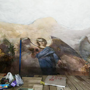 Реставраторы начали восстановление уникальной фрески в куполе Богоявленского собора Ниловой пустыни