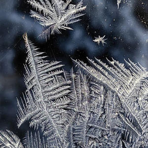 Хрустальные узоры на стекле зимнего утра