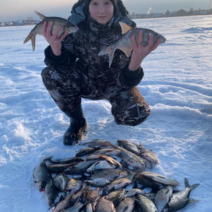 Улов дня: снег, рыба и гордый взгляд
