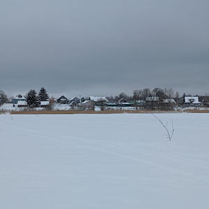 Одинокая палатка на белом просторе