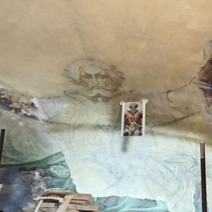 В Ниловой пустыни заканчивают реставрацию утраченной фрески в Богоявленском соборе