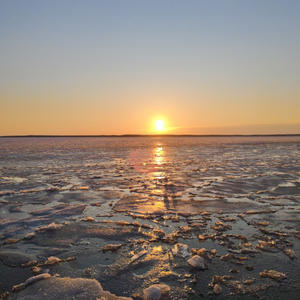 Ледяная мозаика на закате