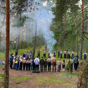 На Селигере стартовал семейный георгиевский лагерь на острове Малый Хачин